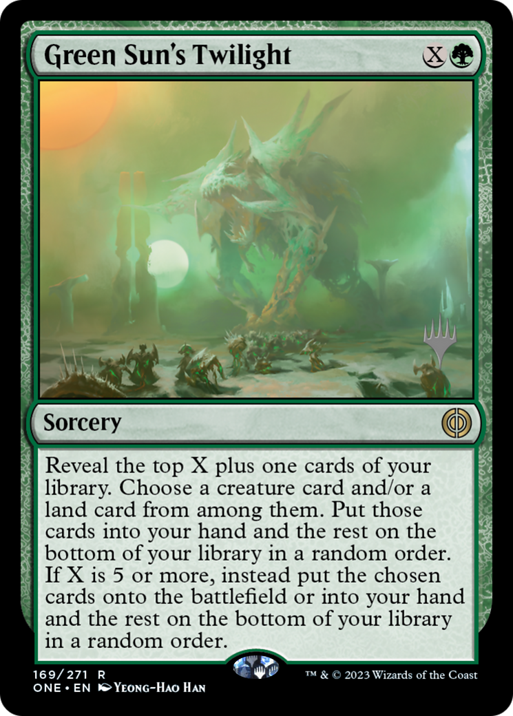 Green Sun's Twilight (PPONE-169P) - Phyrexia: All Will Be One Promos Foil