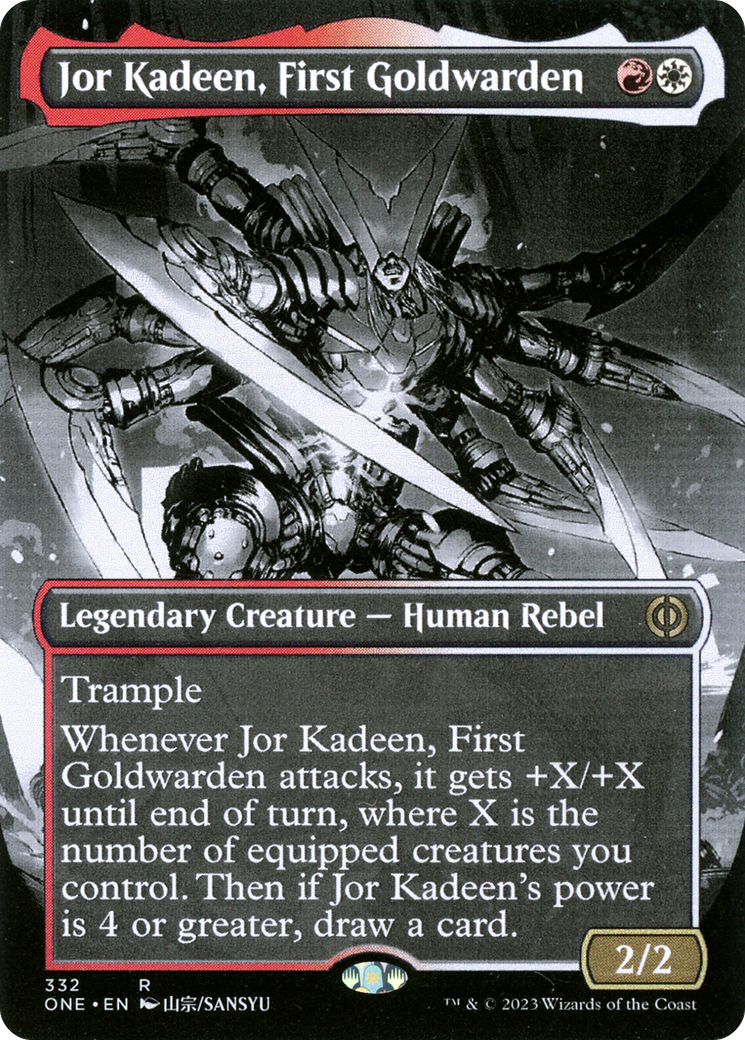 Jor Kadeen, First Goldwarden (Borderless) (ONE-332) - Phyrexia: All Will Be One: (Showcase)