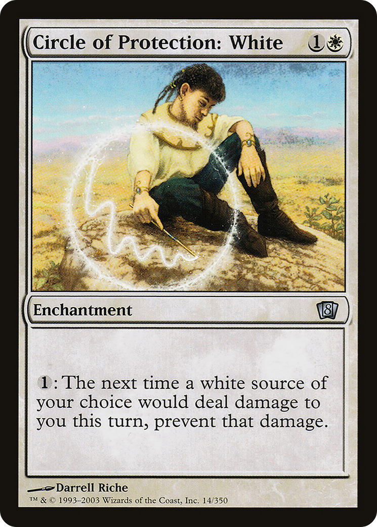 Circle of Protection: White (8ED-14★) - 8th Edition Foil