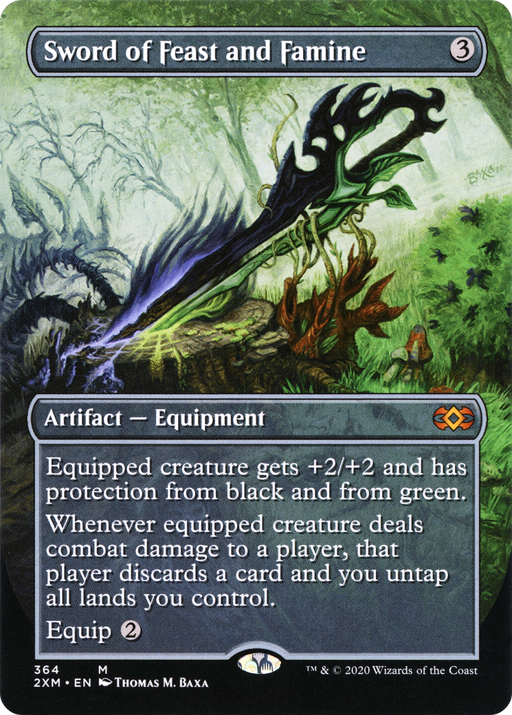 Sword of Feast and Famine (Borderless) (2XM-364) - Double Masters Foil