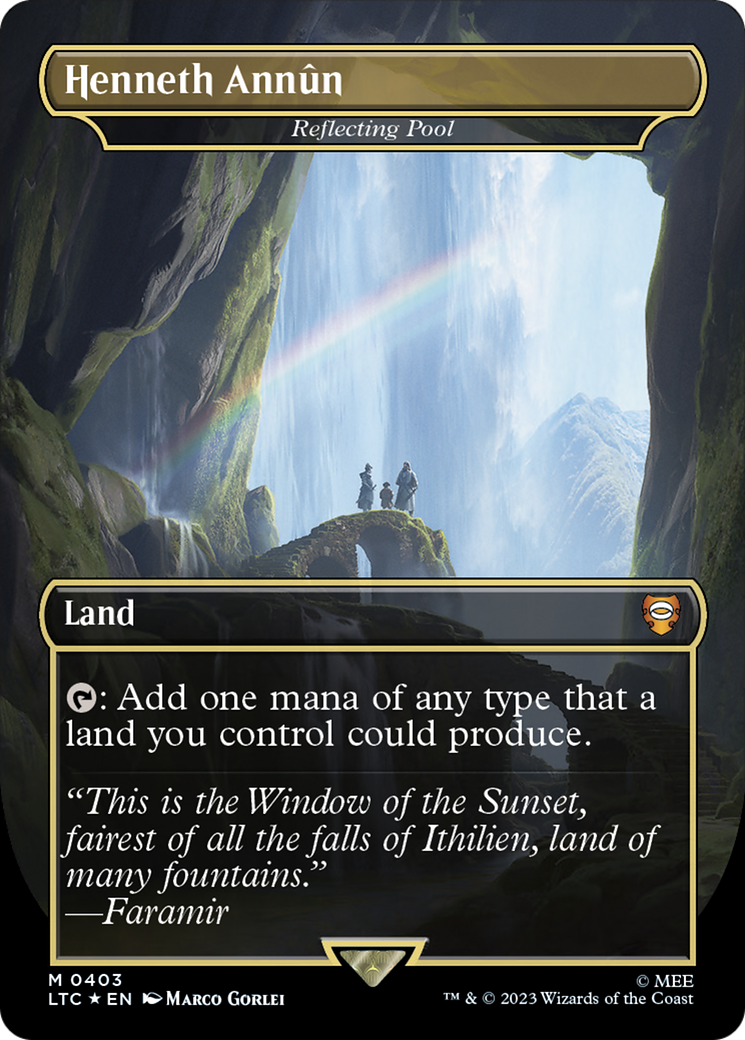 Henneth Annun - Reflecting Pool (Surge Foil) (LTC-403) - Tales of Middle-earth Commander / Henneth Annûn (Borderless) Foil