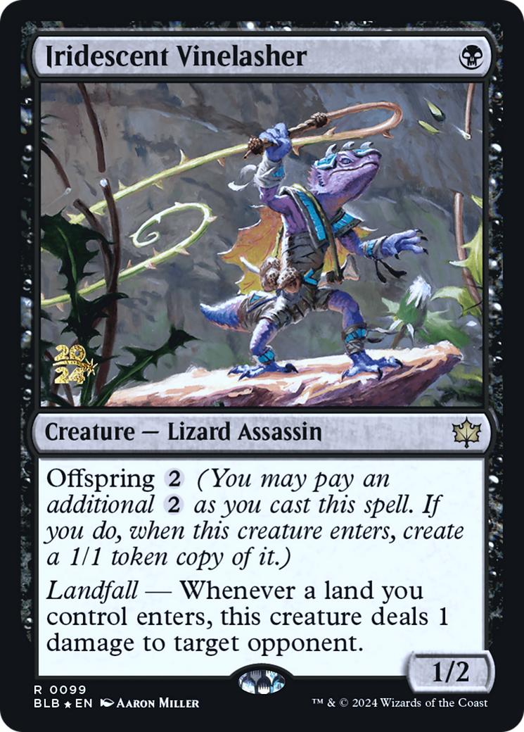 Iridescent Vinelasher (PRE-099) - Bloomburrow Promos Foil