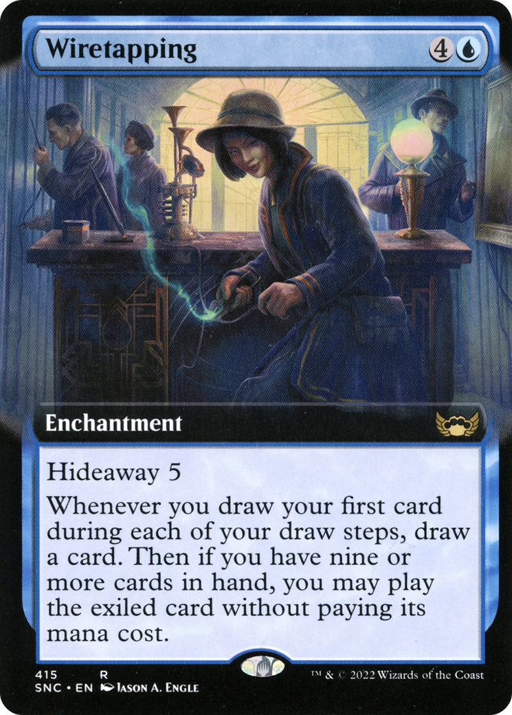 Wiretapping (Extended Art) (SNC-415) - Streets of New Capenna: (Extended Art)