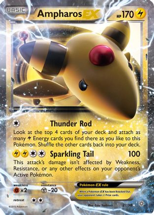 Ampharos EX 027/98 - Holofoil XY Ancient Origins - Ultra Rare