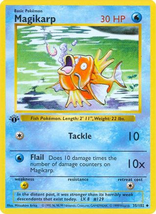 Magikarp 035/102 - 1st Edition Base Set Shadowless - Uncommon