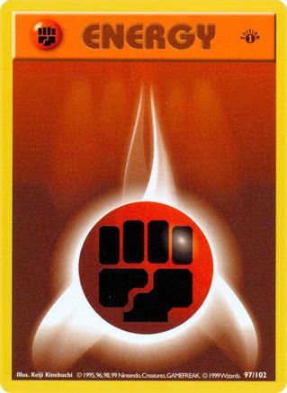 Fighting Energy 097/102 - Unlimited Base Set Shadowless - Common