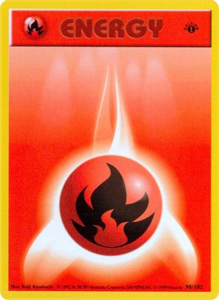 Fire Energy 098/102 - 1st Edition Base Set Shadowless - Common