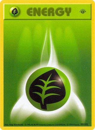Grass Energy 099/102 - Unlimited Base Set Shadowless - Common