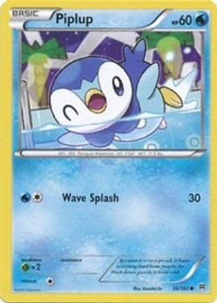 Piplup 036/162 - Reverse Holofoil XY BREAKthrough - Common