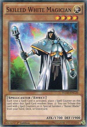Skilled White Magician (YGLD-ENC20) - King of Games: Yugi's Legendary Decks 1st Edition