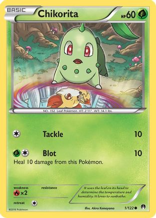 Chikorita 001/122 - Reverse Holofoil XY BREAKpoint - Common