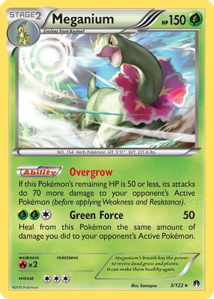Meganium 003/122 - Holofoil XY BREAKpoint - Holo Rare