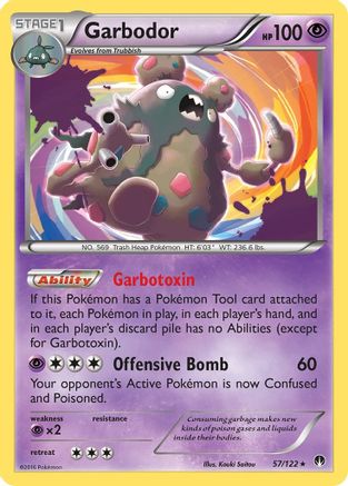 Garbodor 057/122 - Reverse Holofoil XY BREAKpoint - Holo Rare