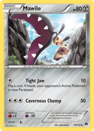 Mawile 078/122 - Reverse Holofoil XY BREAKpoint - Uncommon