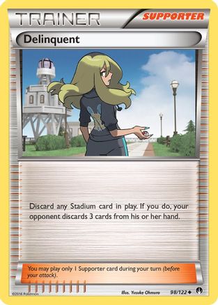 Delinquent 098/122 - Reverse Holofoil XY BREAKpoint - Uncommon