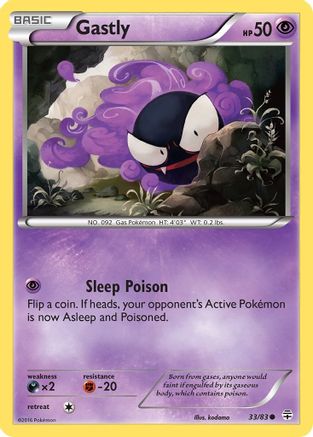 Gastly 033/83 - Reverse Holofoil Generations - Common