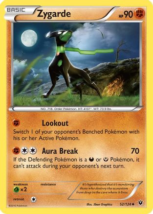 Zygarde (52) 052/124 - Reverse Holofoil XY Fates Collide - Uncommon