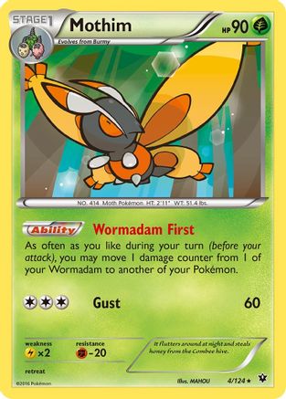 Mothim 004 XY Fates Collide - Rare