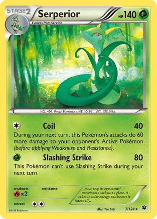 Serperior 007/124 - Reverse Holofoil XY Fates Collide - Rare