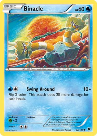 Binacle 022/124 - Reverse Holofoil XY Fates Collide - Common