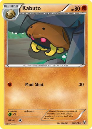 Kabuto 038/124 - Reverse Holofoil XY Fates Collide - Uncommon