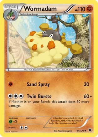 Wormadam (44) 044 - Reverse Holofoil XY Fates Collide - Uncommon