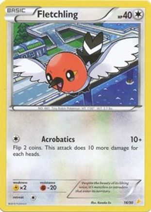 Fletchling 016 XY Trainer Kit Pikachu Libre & Suicune - Common