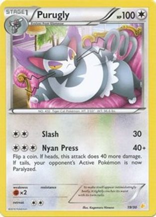 Purugly (19) 019 XY Trainer Kit Pikachu Libre & Suicune - Common