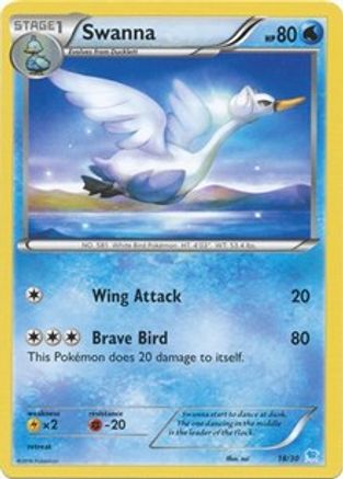 Swanna (27) 027 XY Trainer Kit Pikachu Libre & Suicune - Common