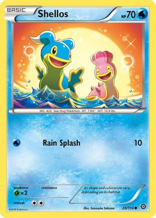 Shellos 028/114 - Reverse Holofoil XY Steam Siege - Common