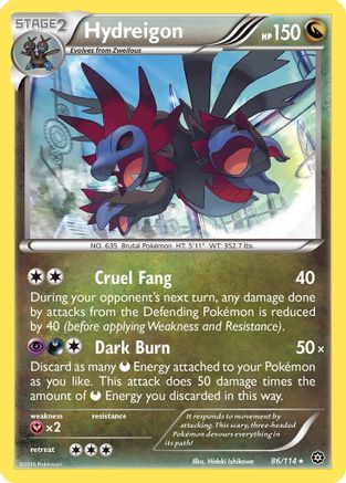 Hydreigon 086/114 - Reverse Holofoil XY Steam Siege - Holo Rare