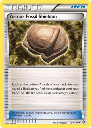 Armor Fossil Shieldon 098/114 XY Steam Siege - Uncommon
