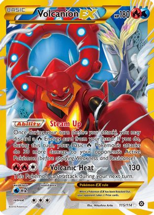 Volcanion EX (Secret) 115/114 - Holofoil XY Steam Siege - Secret Rare