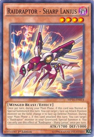 Raidraptor - Sharp Lanius (MP16-EN014) - 2016 Mega-Tins Mega Pack Unlimited