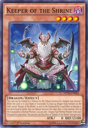 Keeper of the Shrine (MP16-EN064) - 2016 Mega-Tins Mega Pack 1st Edition