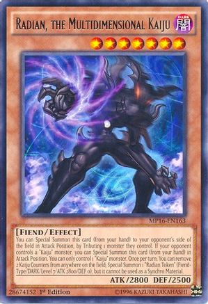 Radian, the Multidimensional Kaiju (MP16-EN163) - 2016 Mega-Tins Mega Pack 1st Edition