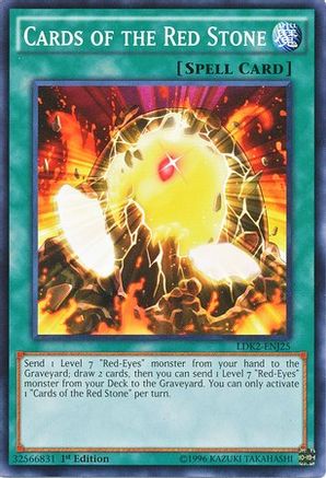 Cards of the Red Stone (LDK2-ENJ25) - Legendary Decks II 1st Edition