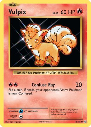 Vulpix 014/108 - Reverse Holofoil XY Evolutions - Common