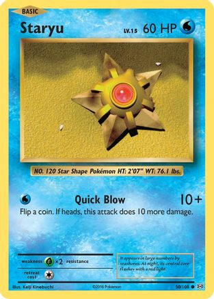 Staryu 030/108 - Reverse Holofoil XY Evolutions - Common