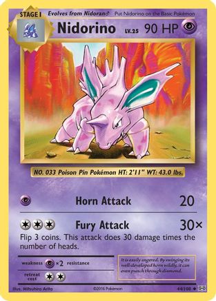 Nidorino 044/108 XY Evolutions - Uncommon