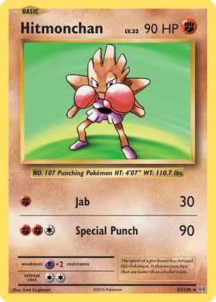 Hitmonchan 062/108 - Holofoil XY Evolutions - Holo Rare