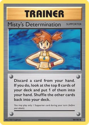 Misty's Determination 080/108 - Reverse Holofoil XY Evolutions - Uncommon