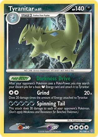 Tyranitar 030/100 - Holofoil Deck Exclusives - Holo Rare