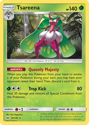 Tsareena 020/149 - Holofoil SM Base Set - Holo Rare