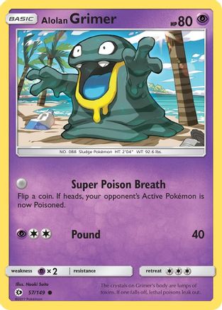 Alolan Grimer 057/149 - Reverse Holofoil SM Base Set - Common