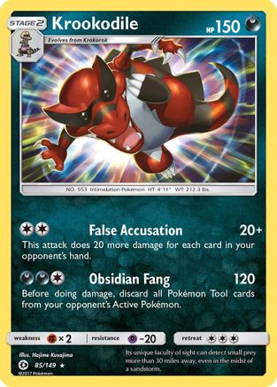 Krookodile 085/149 - Holofoil SM Base Set - Holo Rare