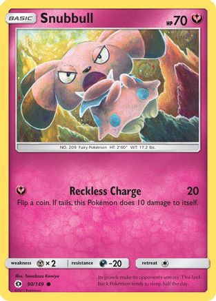 Snubbull 090/149 - Reverse Holofoil SM Base Set - Common