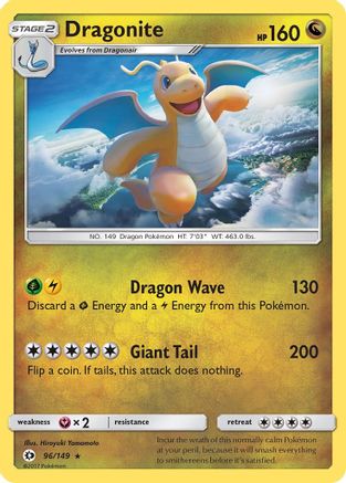 Dragonite 096/149 - Holofoil SM Base Set - Holo Rare