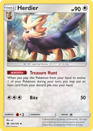 Herdier 104/149 SM Base Set - Uncommon