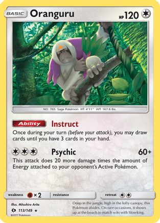 Oranguru 113/149 - Reverse Holofoil SM Base Set - Holo Rare